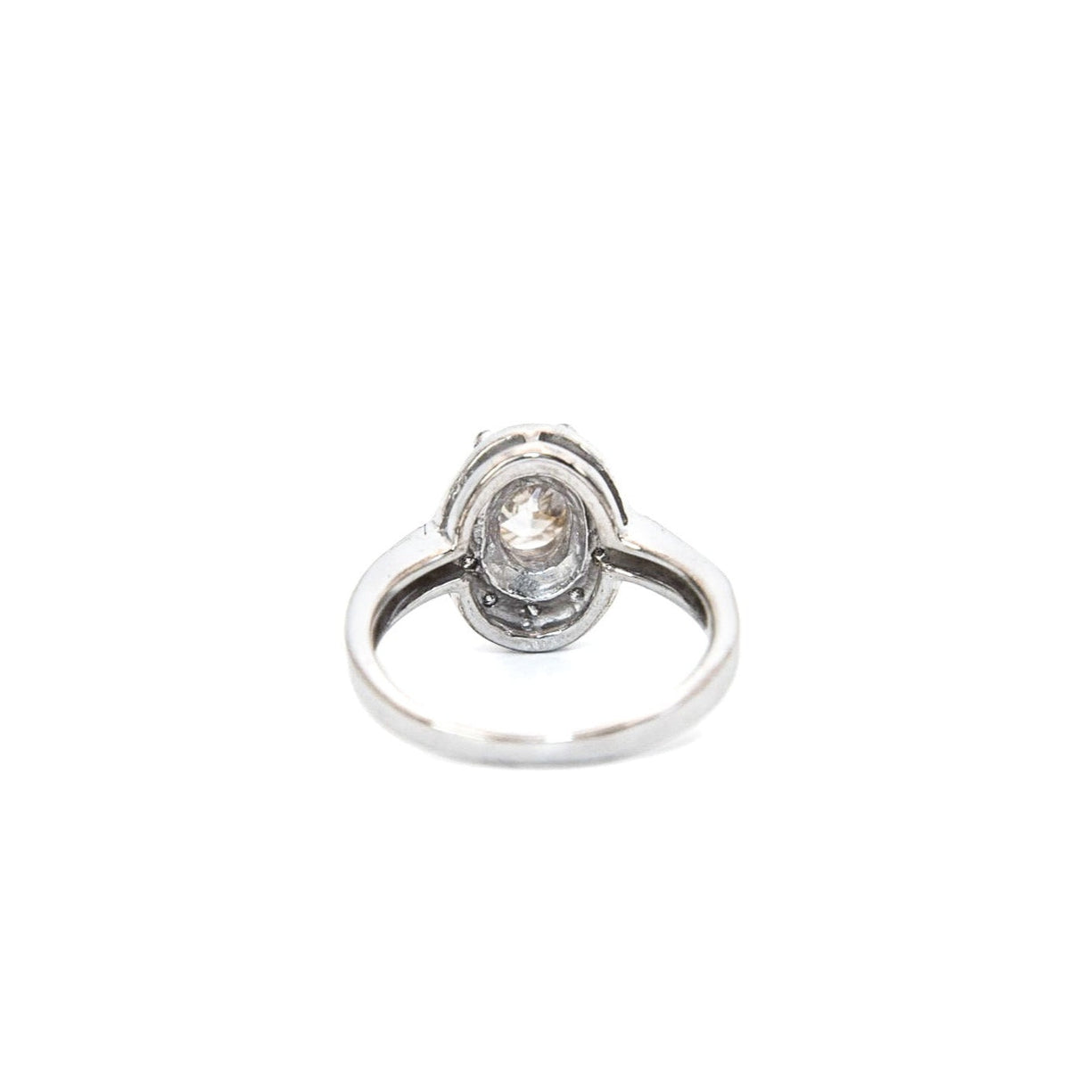 14K White Gold Diamond Engagement Ring With Diamond Halo – 0.70ct