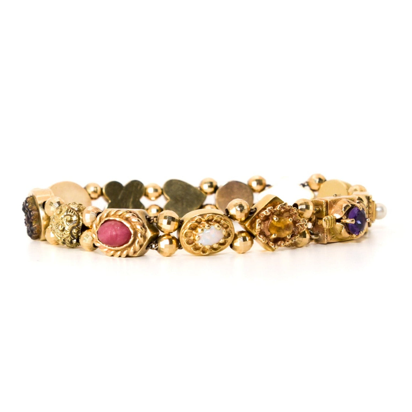 Unique Victorian Solid Gold Slide Bracelet