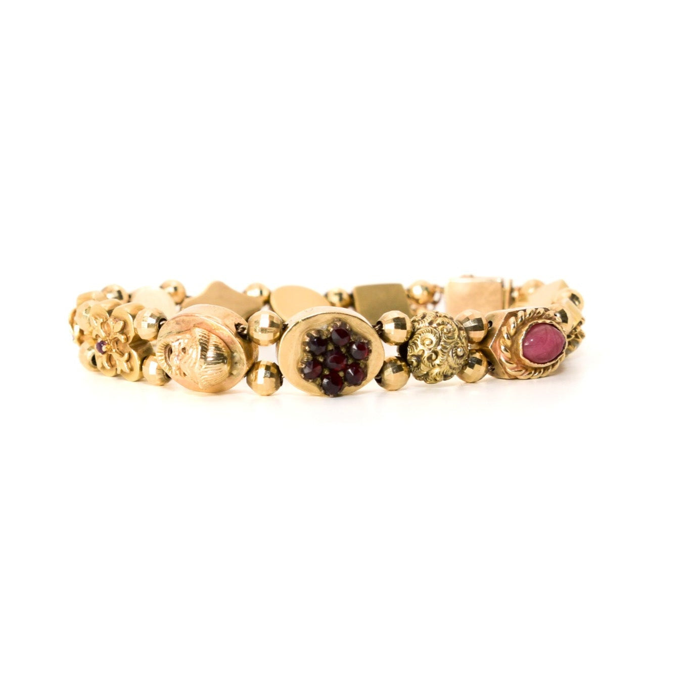 Unique Victorian Solid Gold Slide Bracelet