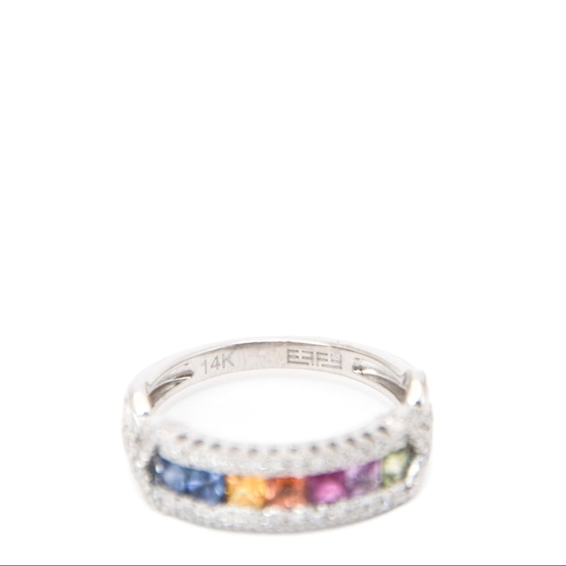 EFFY Sapphire, Ruby & Diamond Ring in 14K White Gold