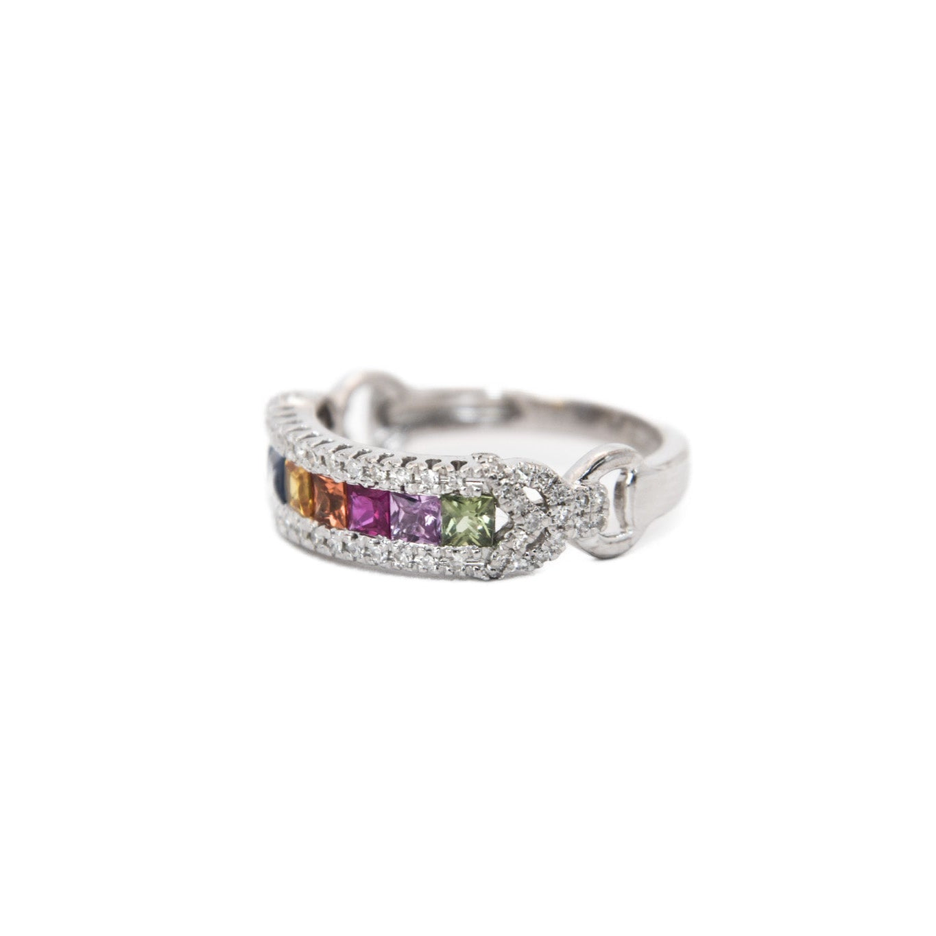 EFFY Sapphire, Ruby & Diamond Ring in 14K White Gold