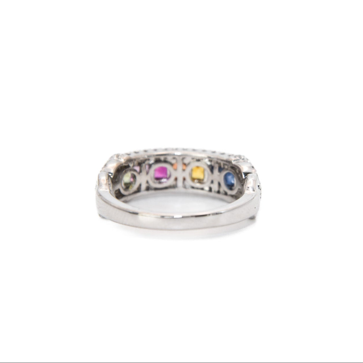 EFFY Sapphire, Ruby & Diamond Ring in 14K White Gold