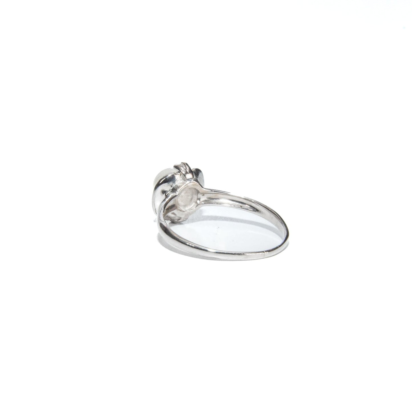 Vintage 14k White Gold Pearl & Topaz ring
