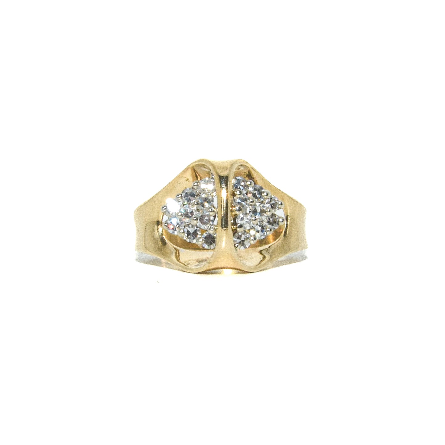 Vintage 14K Diamond Pyramid Cluster Ring
