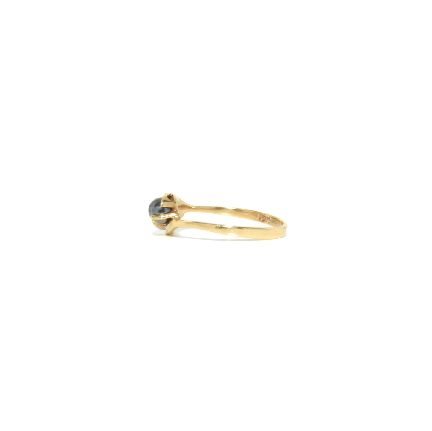 Vintage 10K Gold Ring with White and Tahitian Pearls