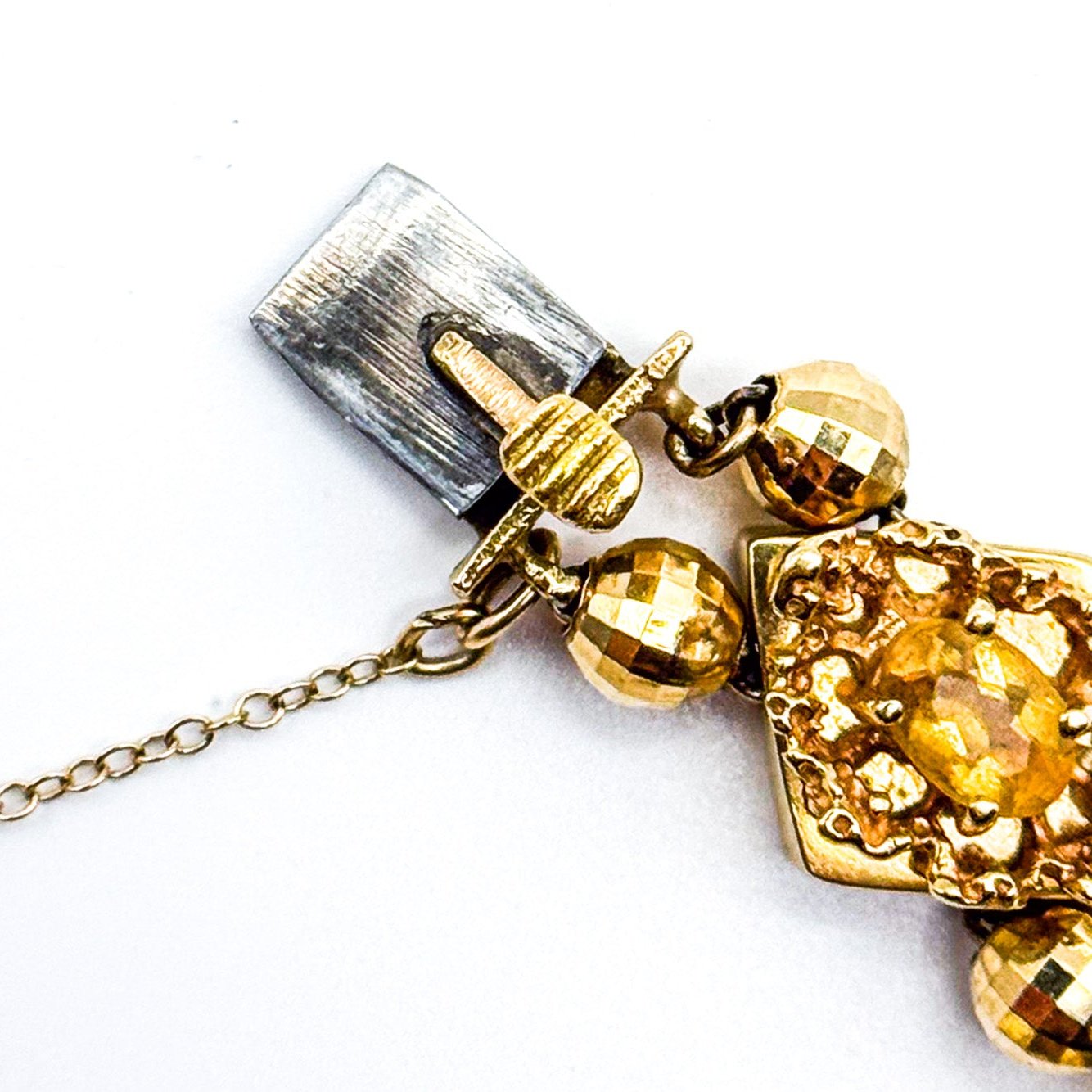 Unique Victorian Solid Gold Slide Bracelet