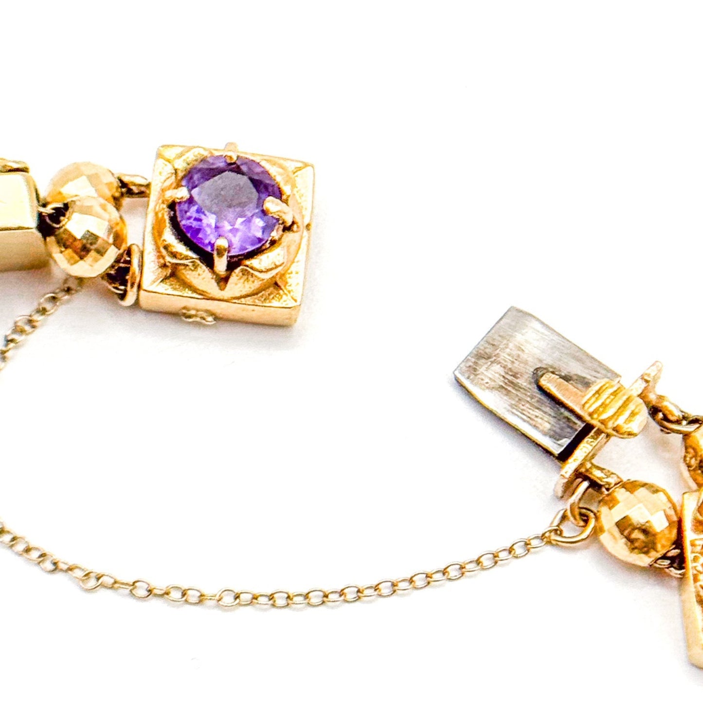 Unique Victorian Solid Gold Slide Bracelet