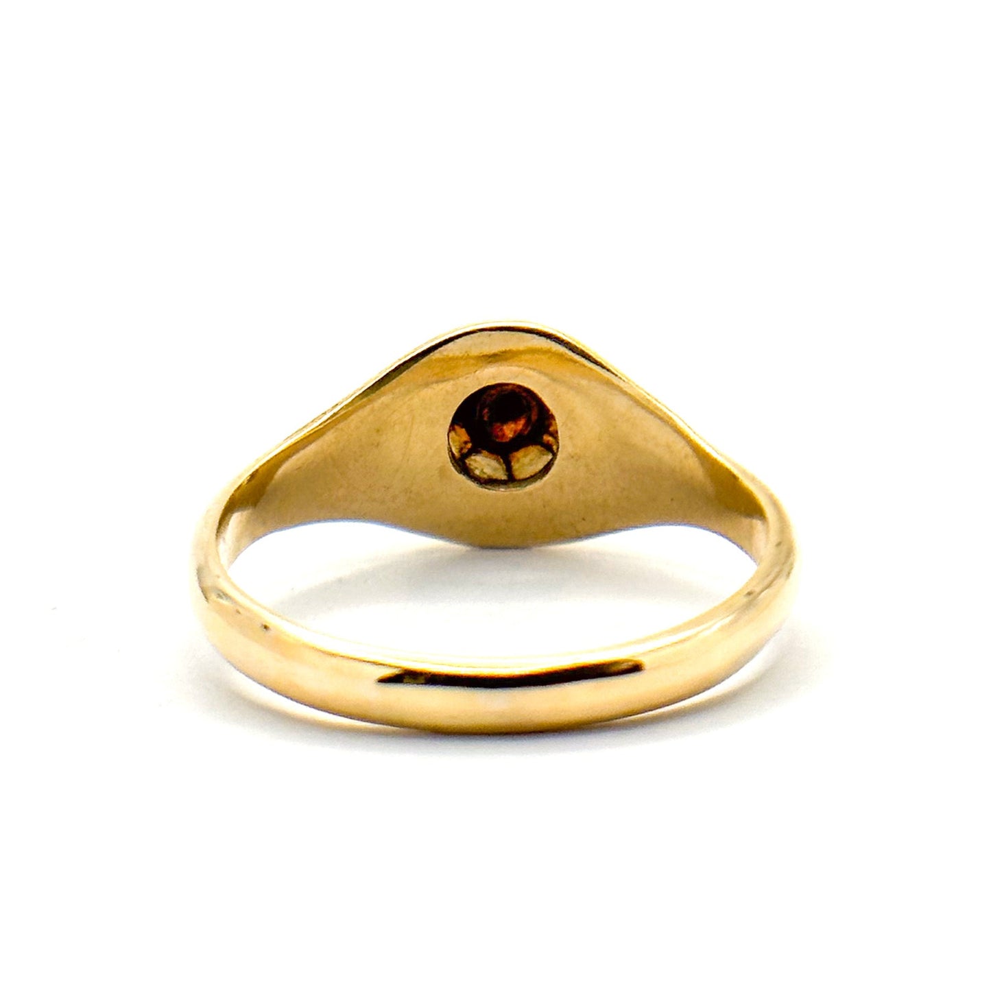 15K Gold Antique Rose Cut Diamond Solitaire Ring