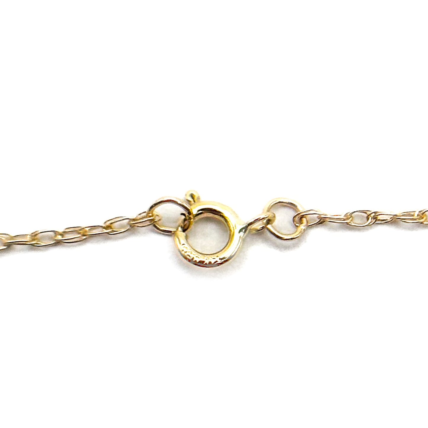 14K Gold Ammolite & Diamond Pendant Necklace with 18" Gold Chain