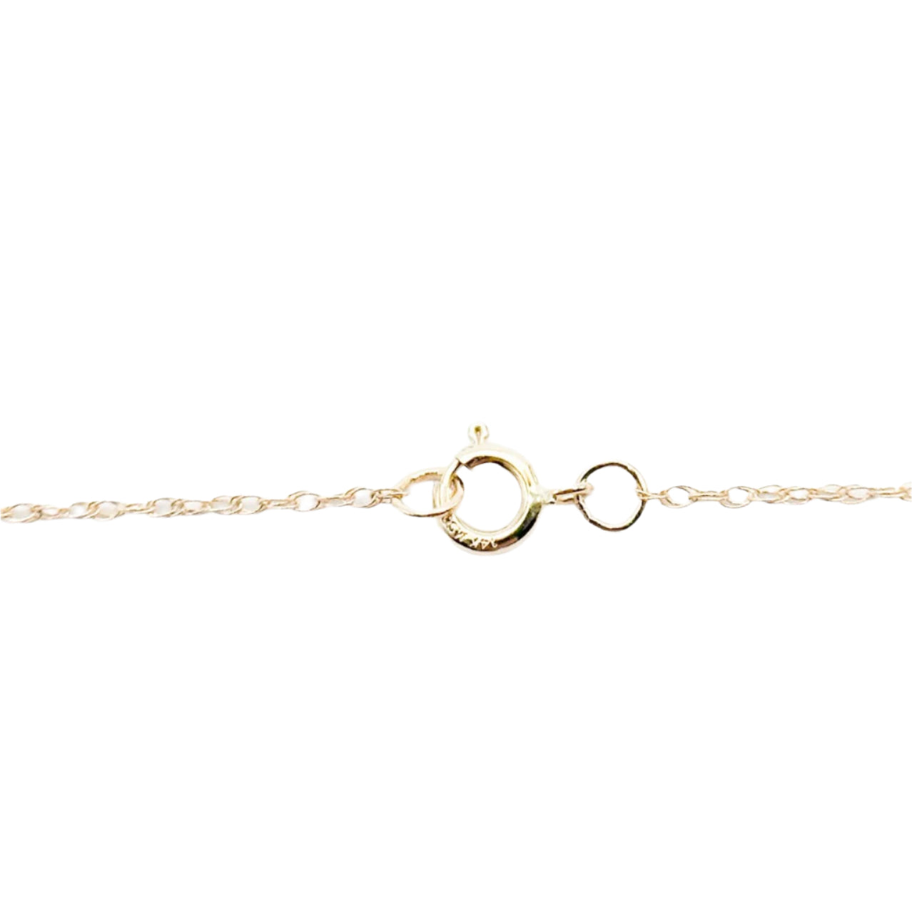14K Gold Peridot Necklace and 18" Gold Chain