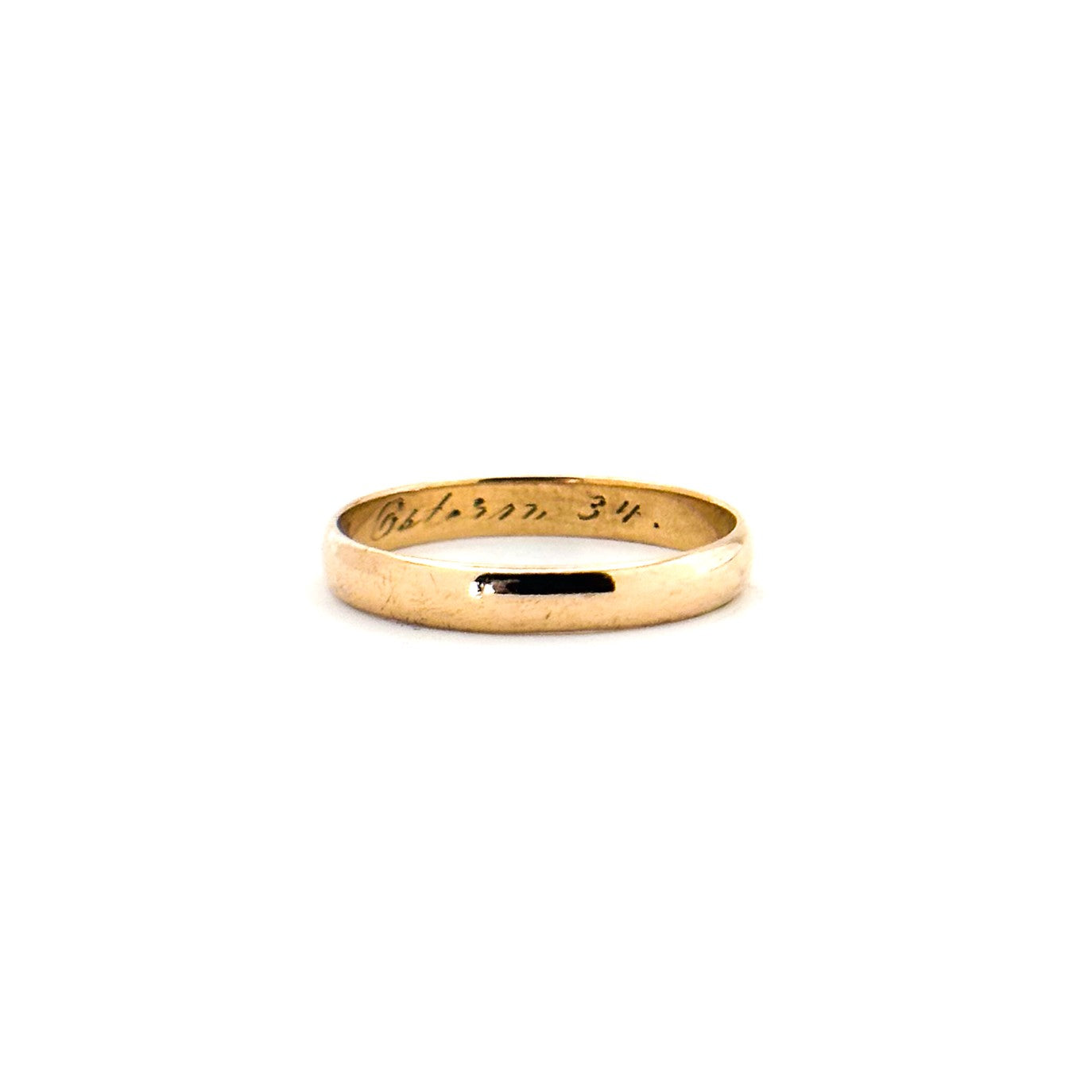 Vintage Ring 8k Gold Stacker - Wedding Band (Circa 1934) Art Deco Era