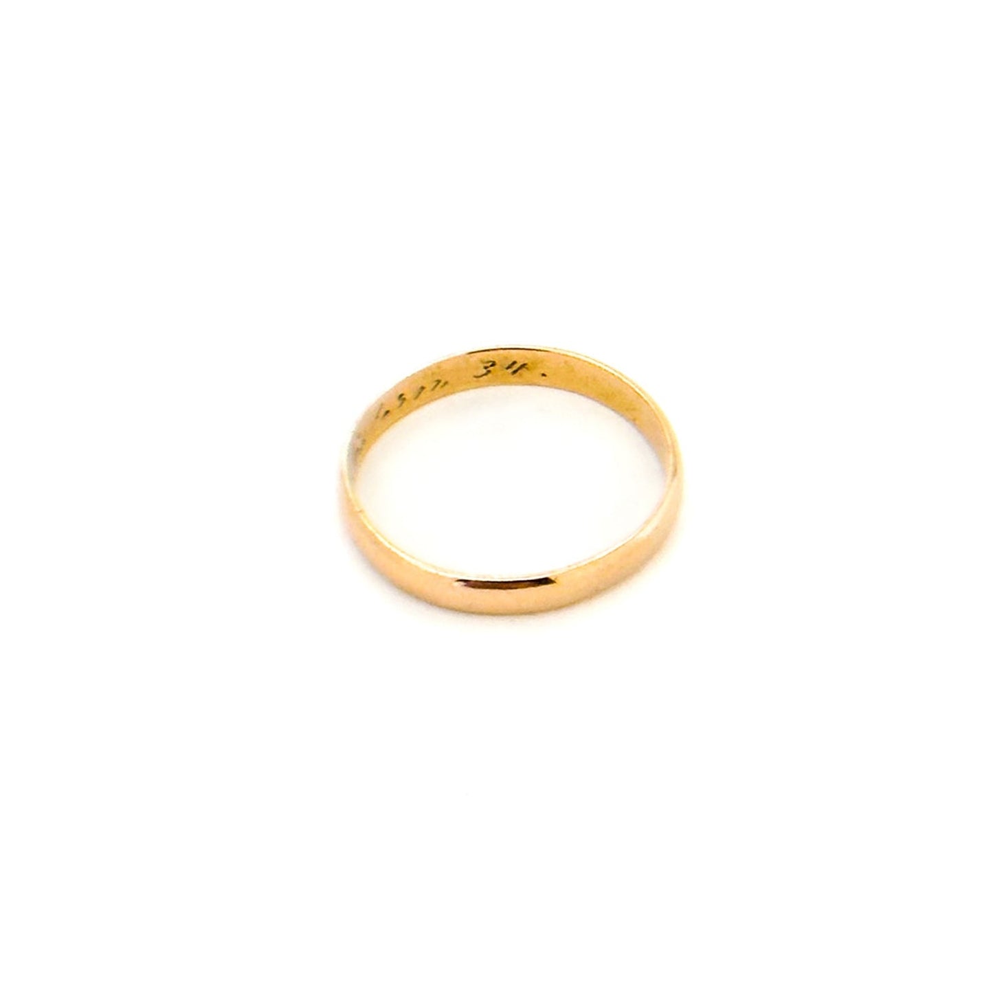 Vintage Ring 8k Gold Stacker - Wedding Band (Circa 1934) Art Deco Era
