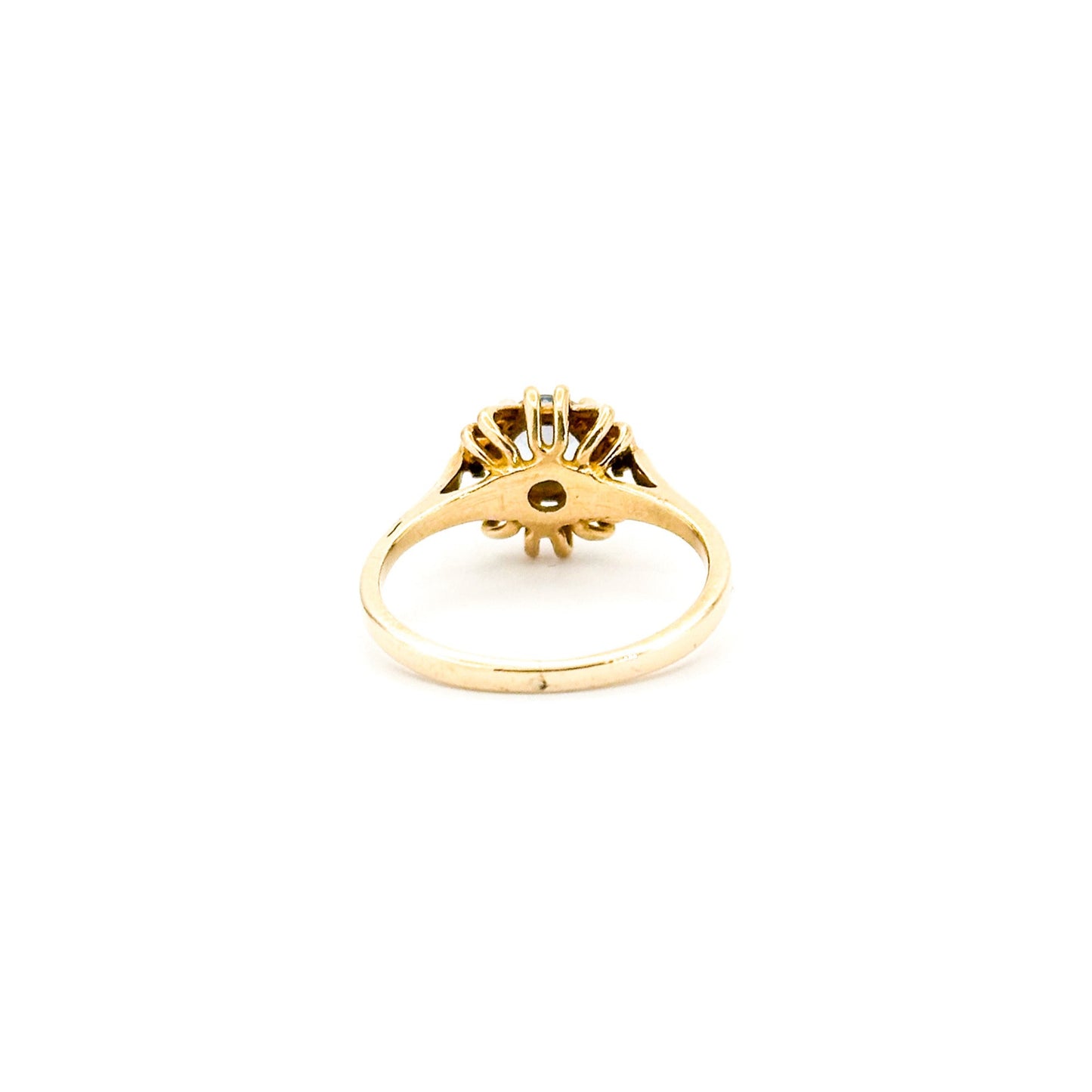 Vintage 10K Spinel Ring with White Topaz Accents