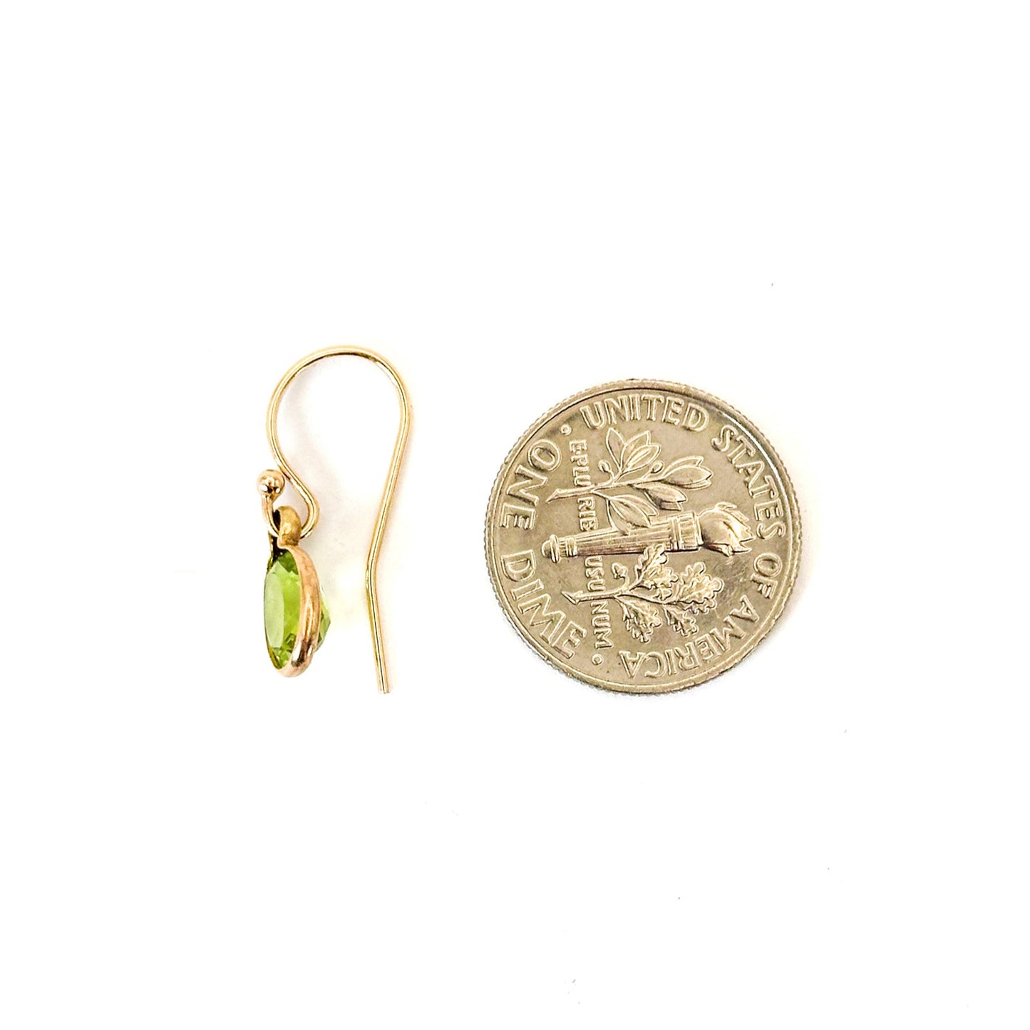 14K Peridot French Wire Hook Earrings