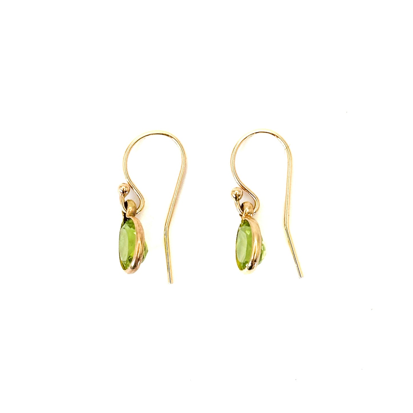 14K Peridot French Wire Hook Earrings