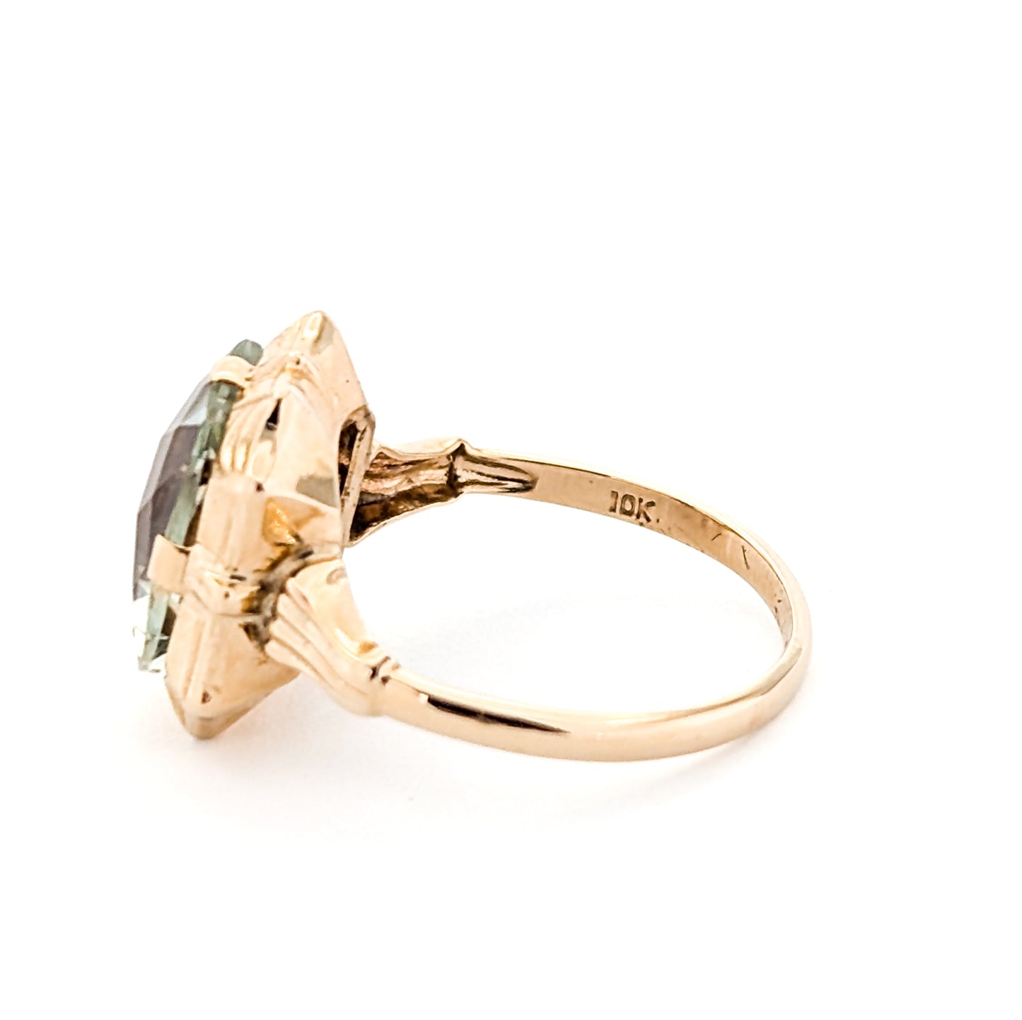Vintage 10K Gold Prasiolite Ring – ESEMCO