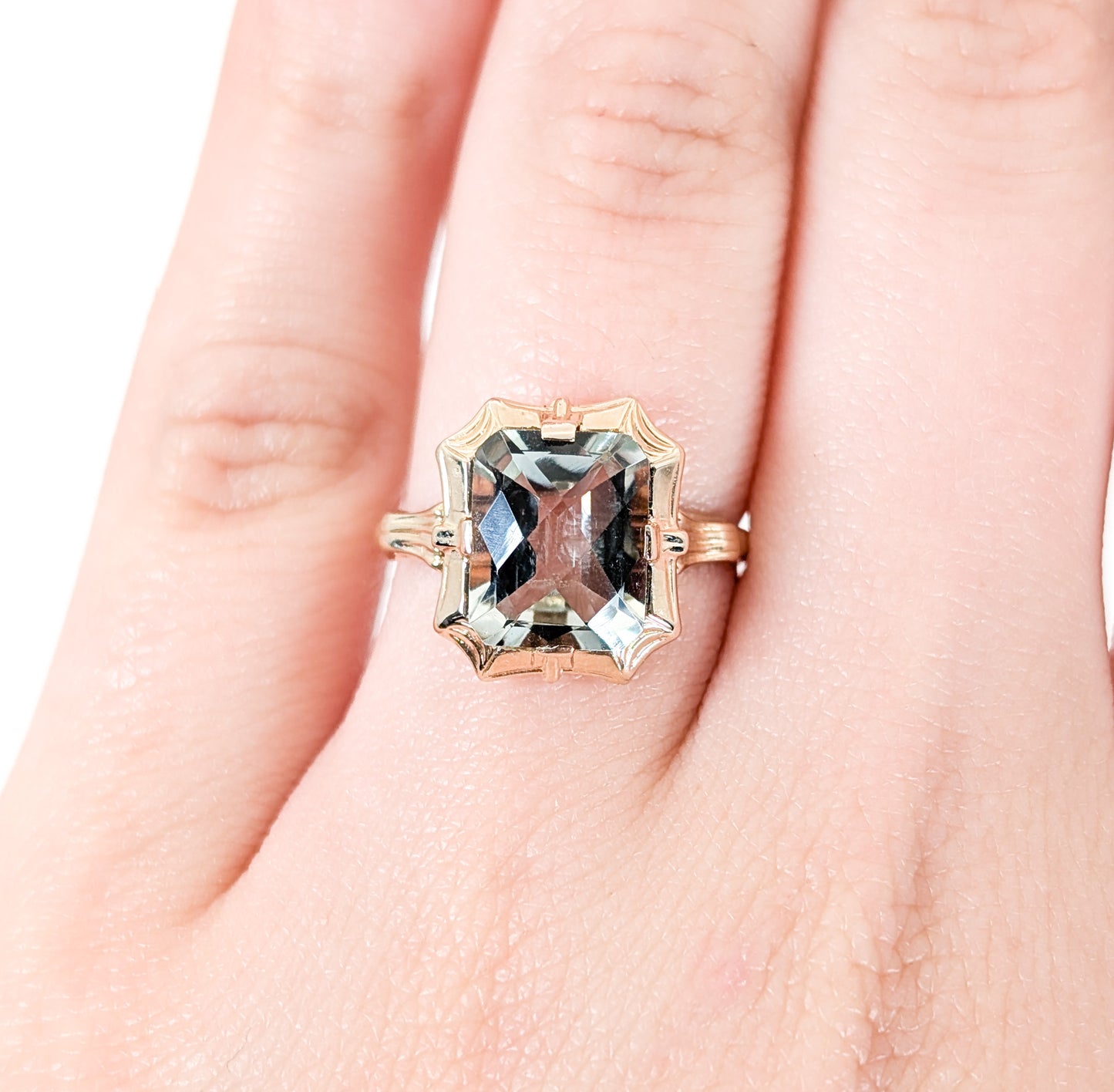 Vintage 10K Gold Prasiolite Ring – ESEMCO