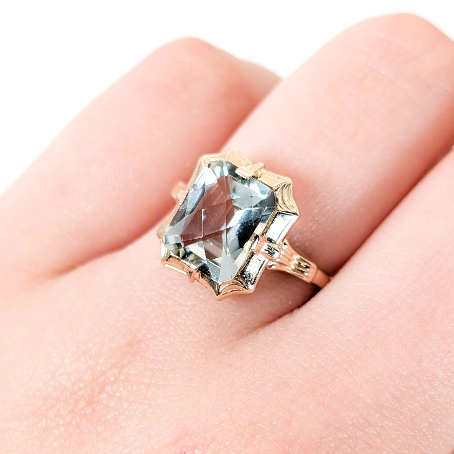 Vintage 10K Gold Prasiolite Ring – ESEMCO