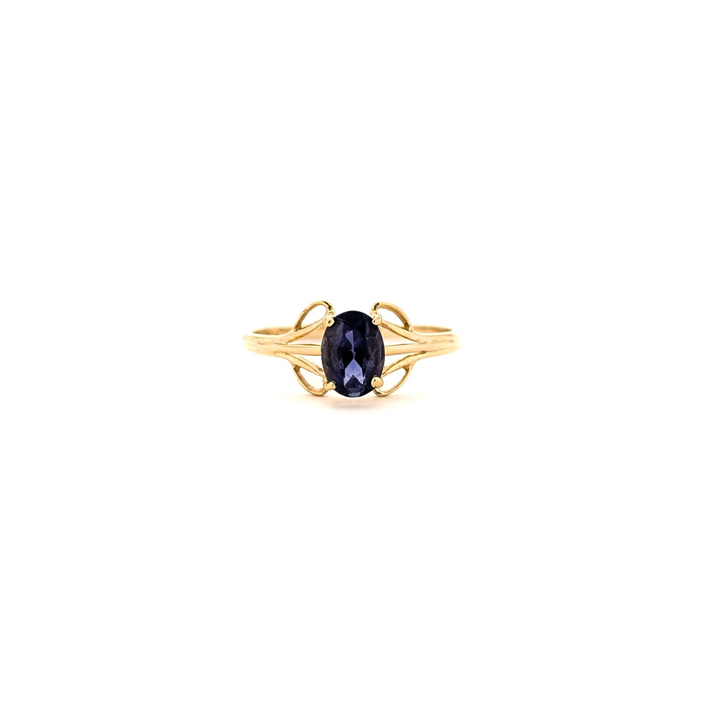 Vintage 14K Yellow Gold Iolite Ring