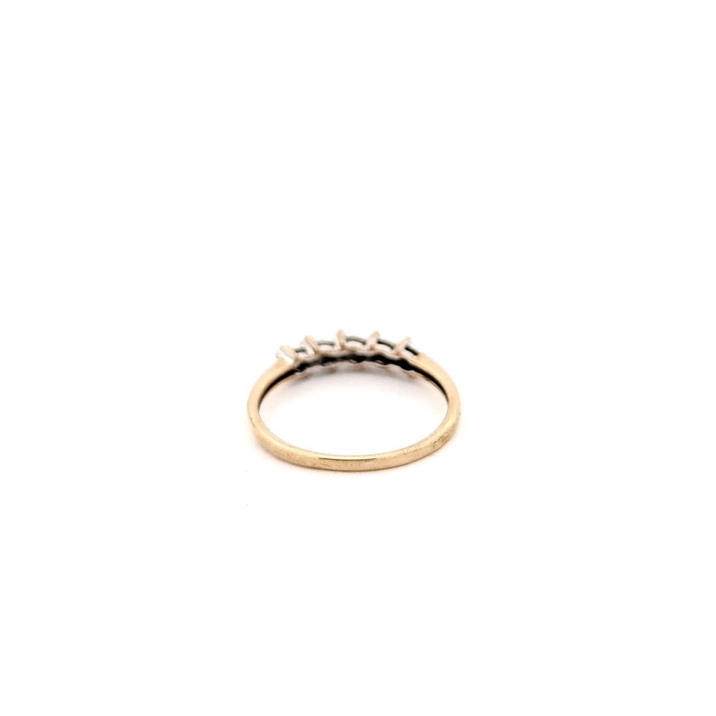 Vintage Diamond 9K Gold Starburst Band Ring