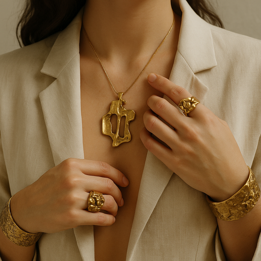 Big & Bold: How to Style Brutalist & Sculptural Vintage Jewelry Without Going Overboard