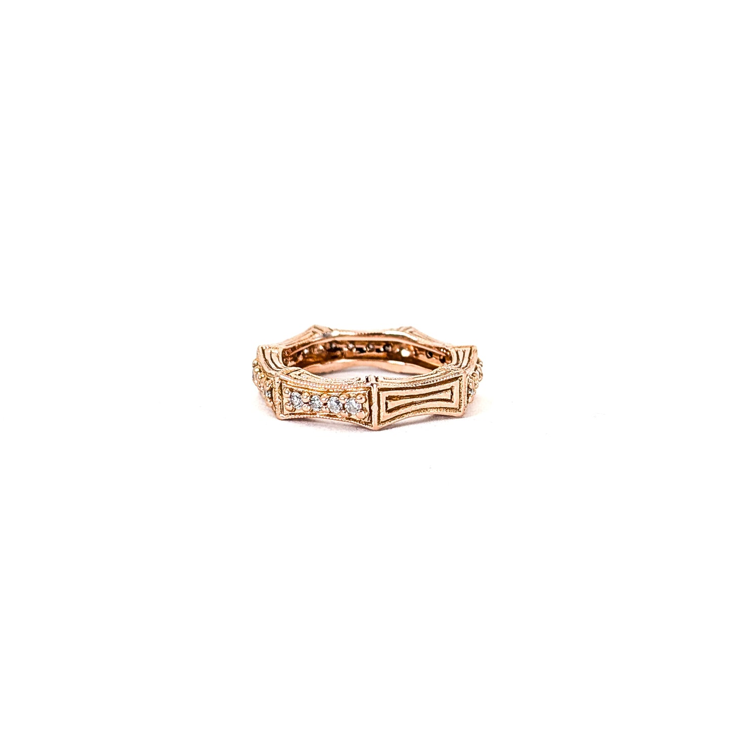 14K Rose Gold Diamond Eternity Band –  Estate – 5.55g