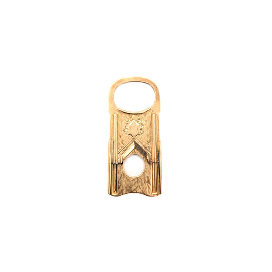 Antique 10K Gold Sliding Cigar Cutter – Patented 1913, 6.42g