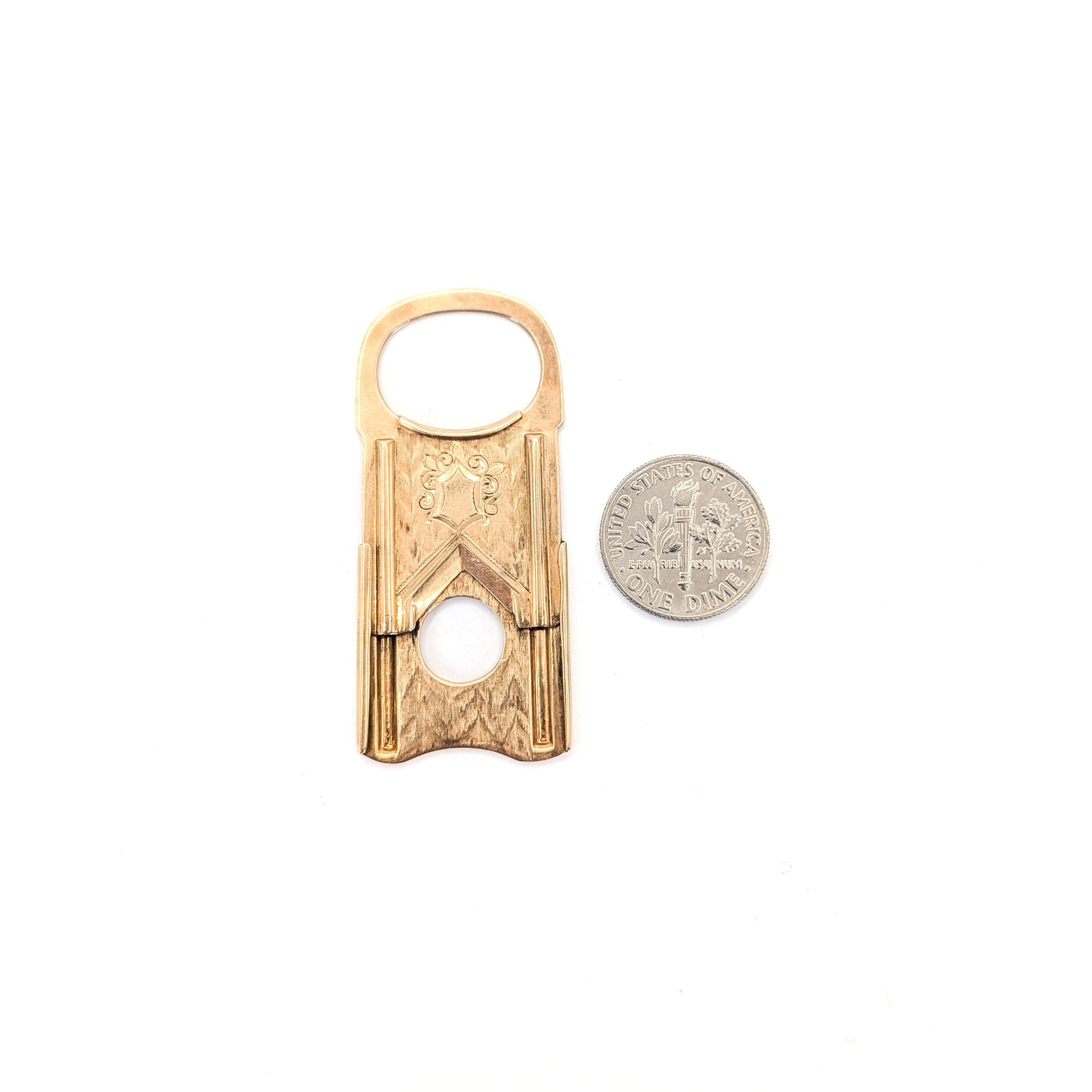Antique 10K Gold Sliding Cigar Cutter – Patented 1913, 6.42g