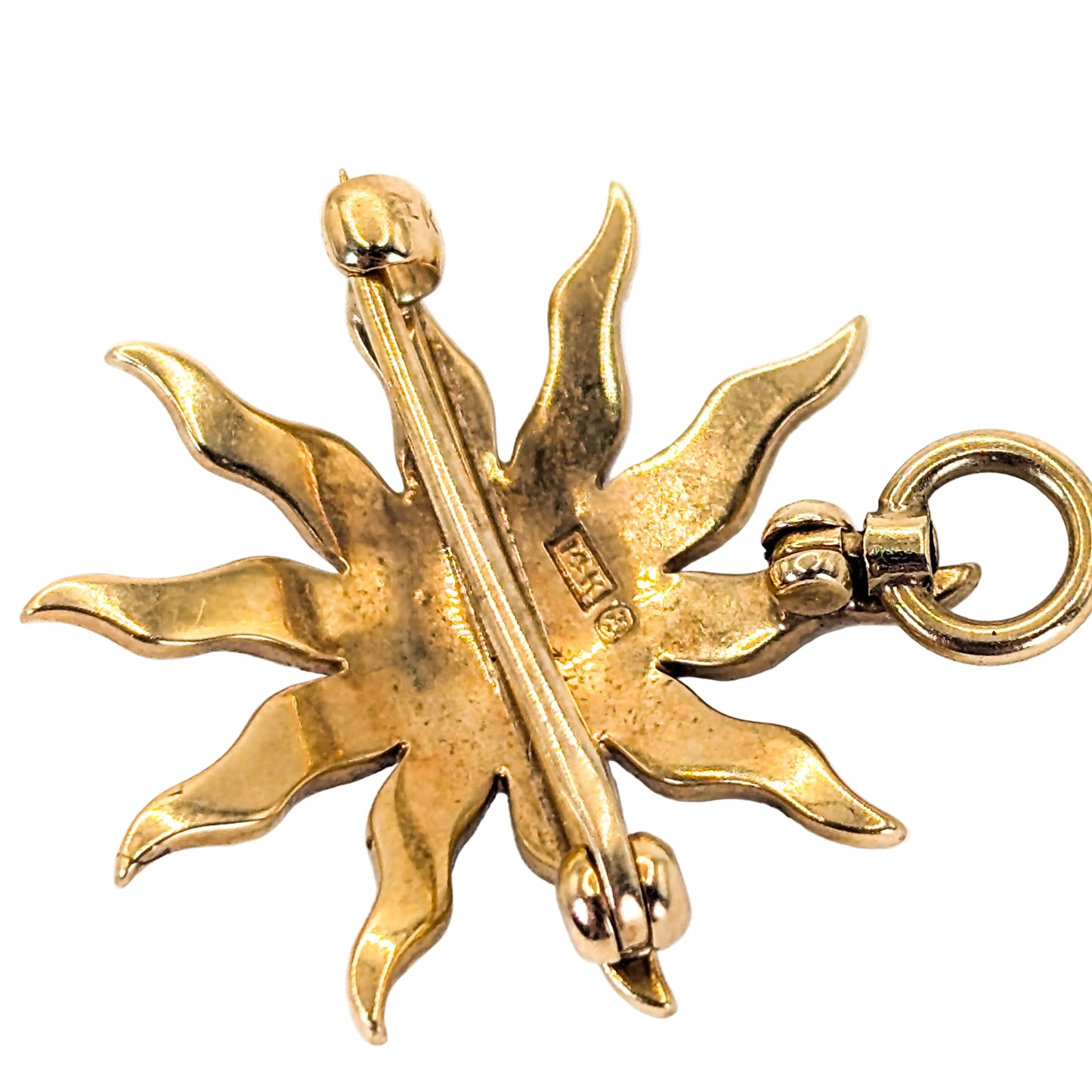 14K Victorian Seed Pearl Star  pendant/brooch