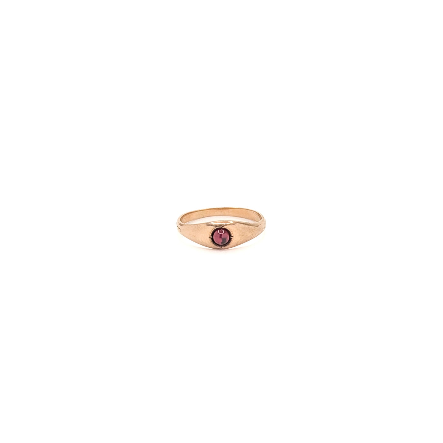 Victorian 10K Gold Garnet Baby Ring – Antique Midi Ring