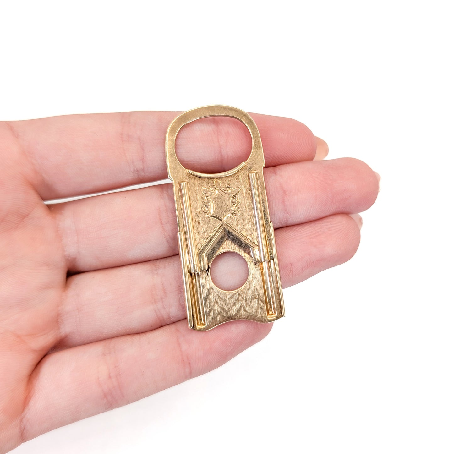 Antique 10K Gold Sliding Cigar Cutter – Patented 1913, 6.42g