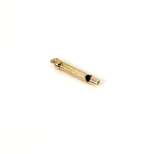 Vintage 14K Gold Whistle Charm or Pendant