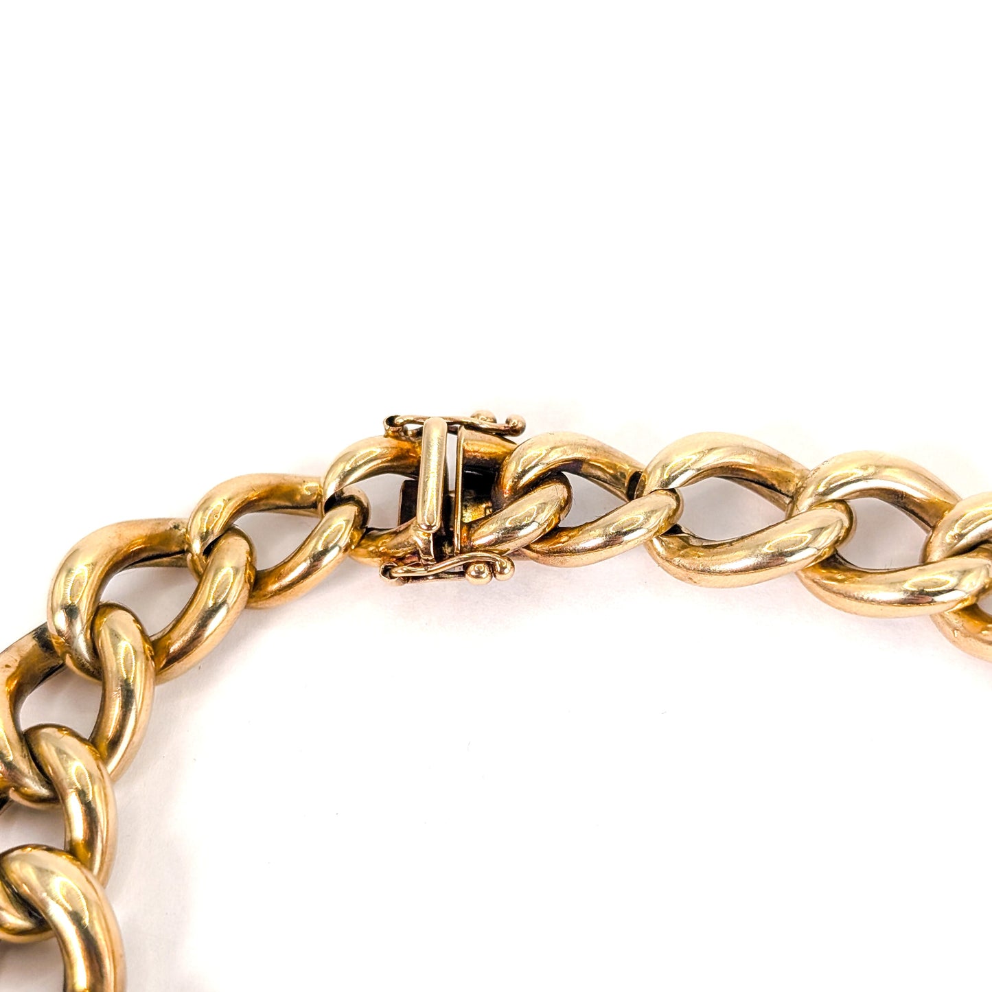 Vintage 14K Gold Curb Link Bracelet – 33.26g