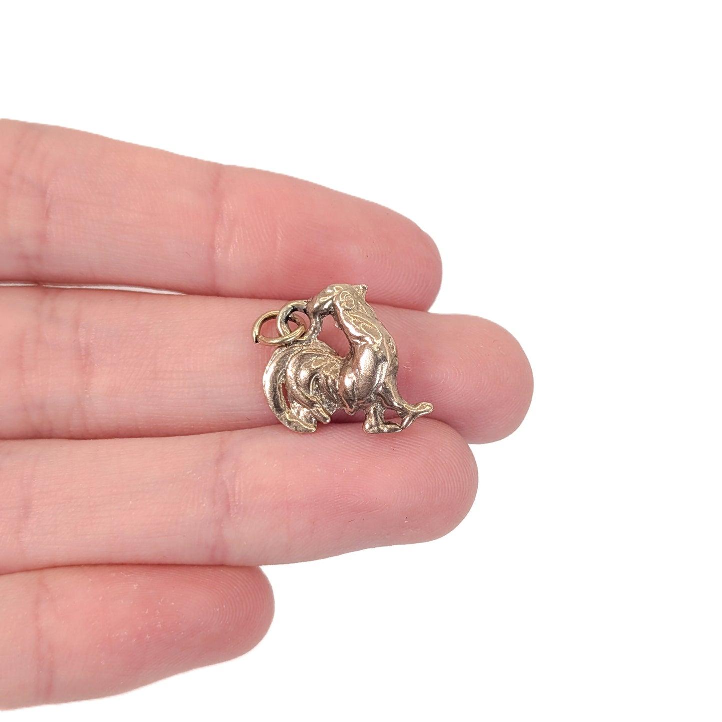 Antique British 9K Rosy Gold Rooster Charm – Edwardian Era