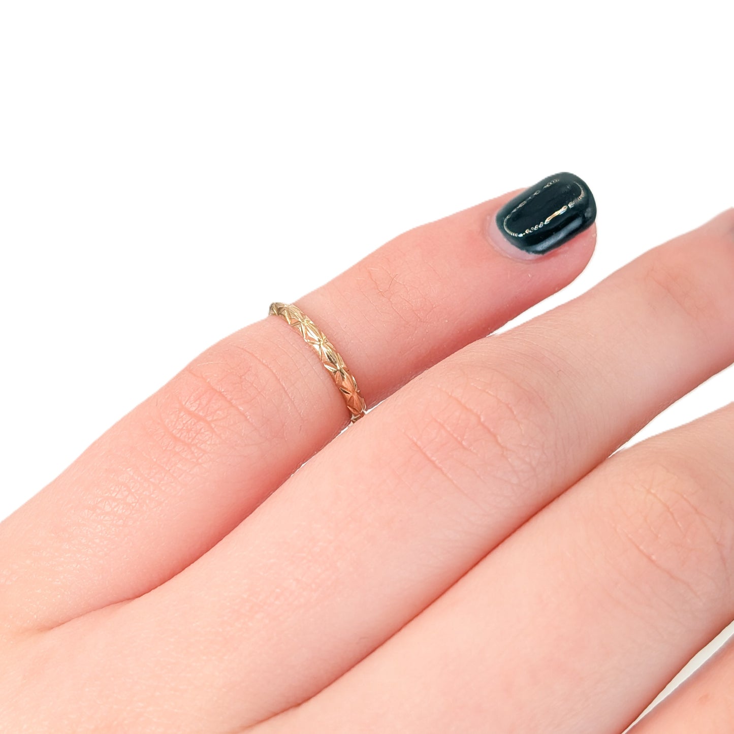 Vintage 10K Gold Baby band Ring / Midi Ring