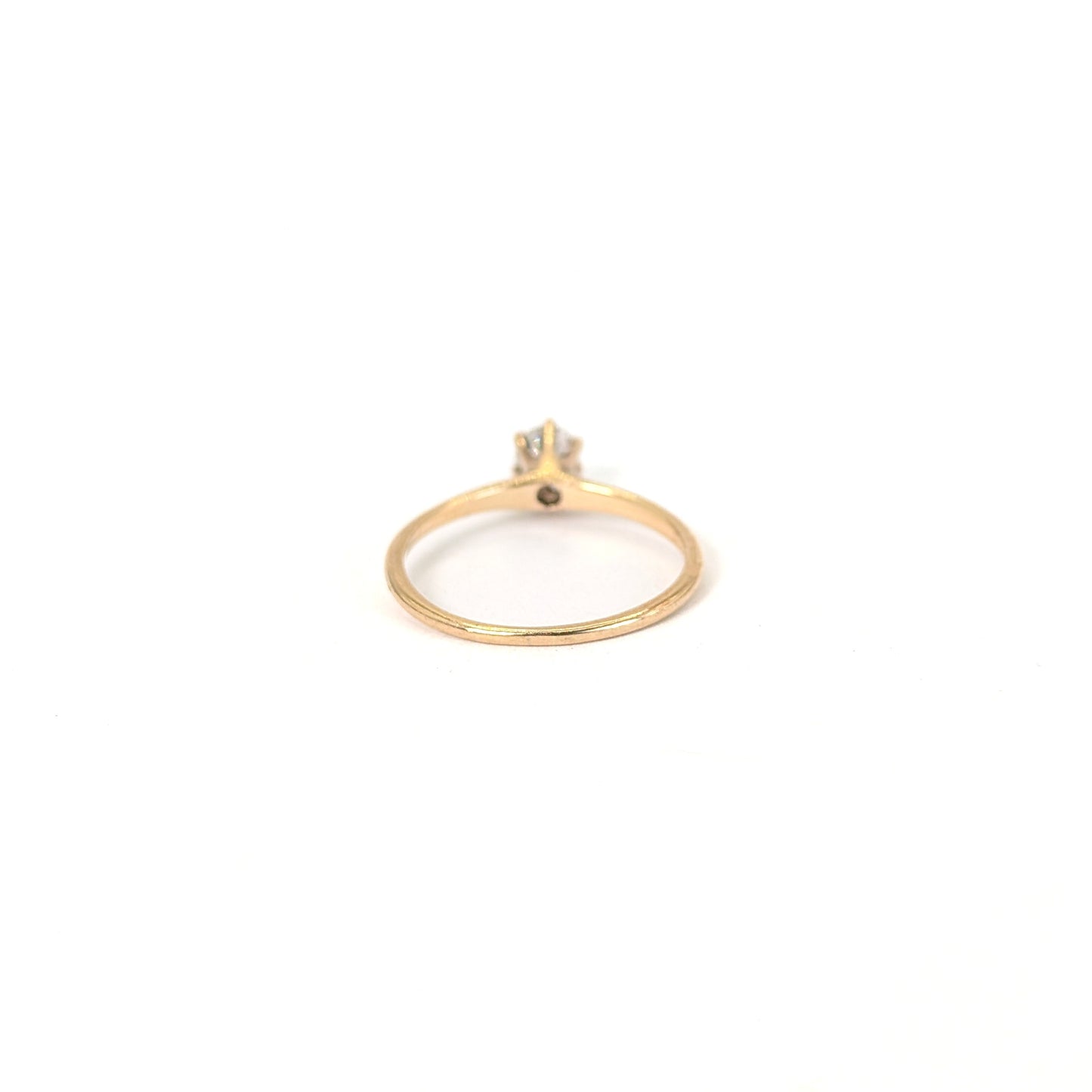 Antique 14K Gold 0.35ct Old European Cut Diamond Solitaire Ring