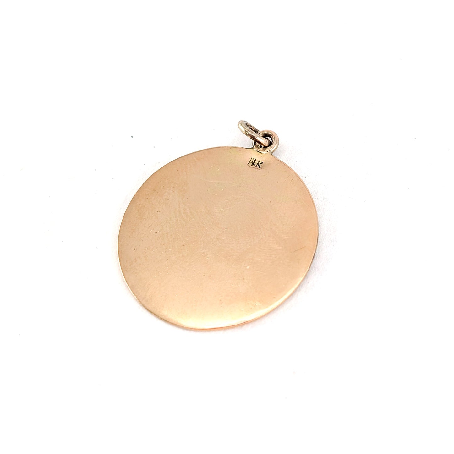 Vintage 14K Gold Aztec Calendar Pendant – Sun God Medallion