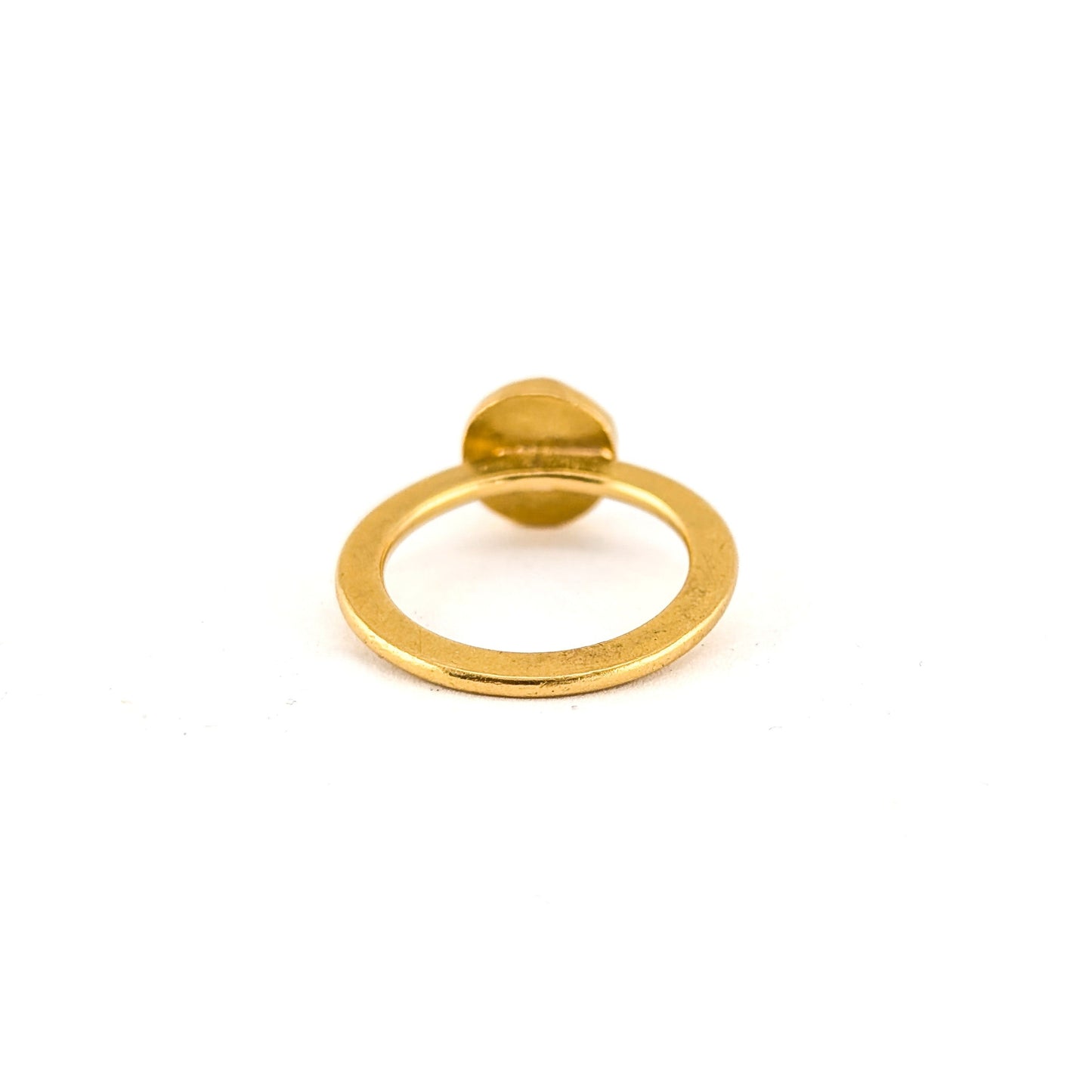21K Gold 1.65ct Rose-Cut Diamond ring – Bezel Set, Handcrafted, Old World Style