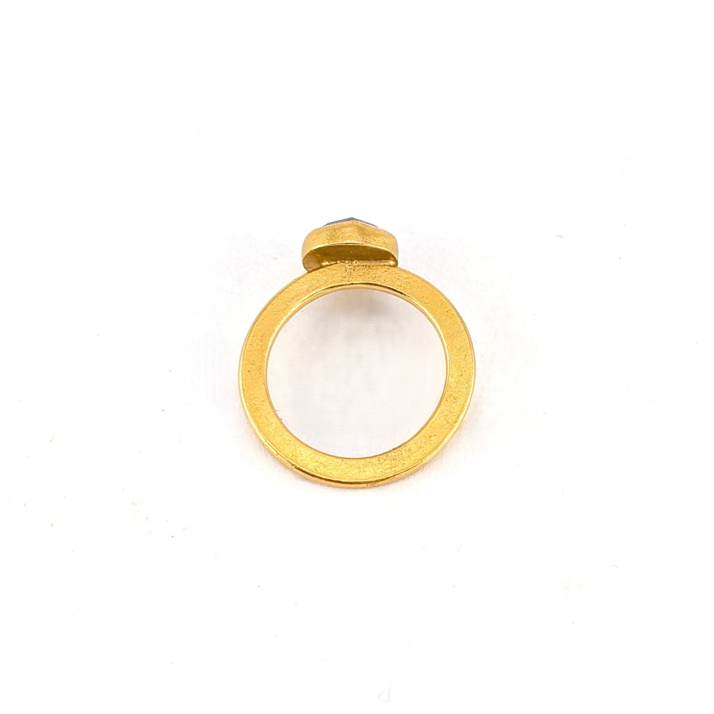 21K Gold 1.65ct Rose-Cut Diamond ring – Bezel Set, Handcrafted, Old World Style