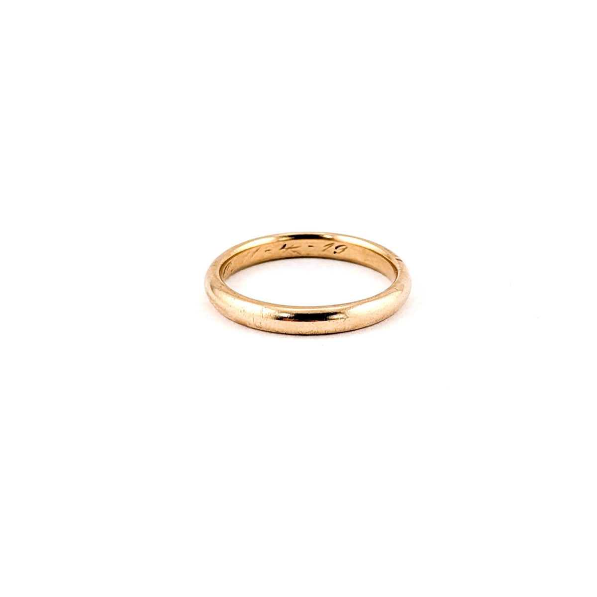 Antique Men's 14k Gold Wedding Band With Personal Engraving