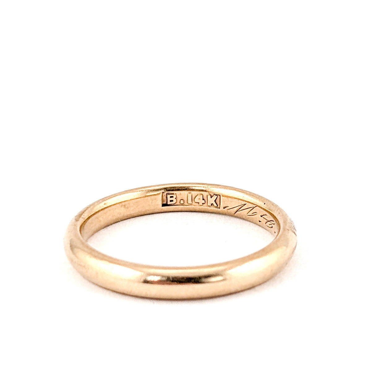 Antique Men's 14k Gold Wedding Band With Personal Engraving