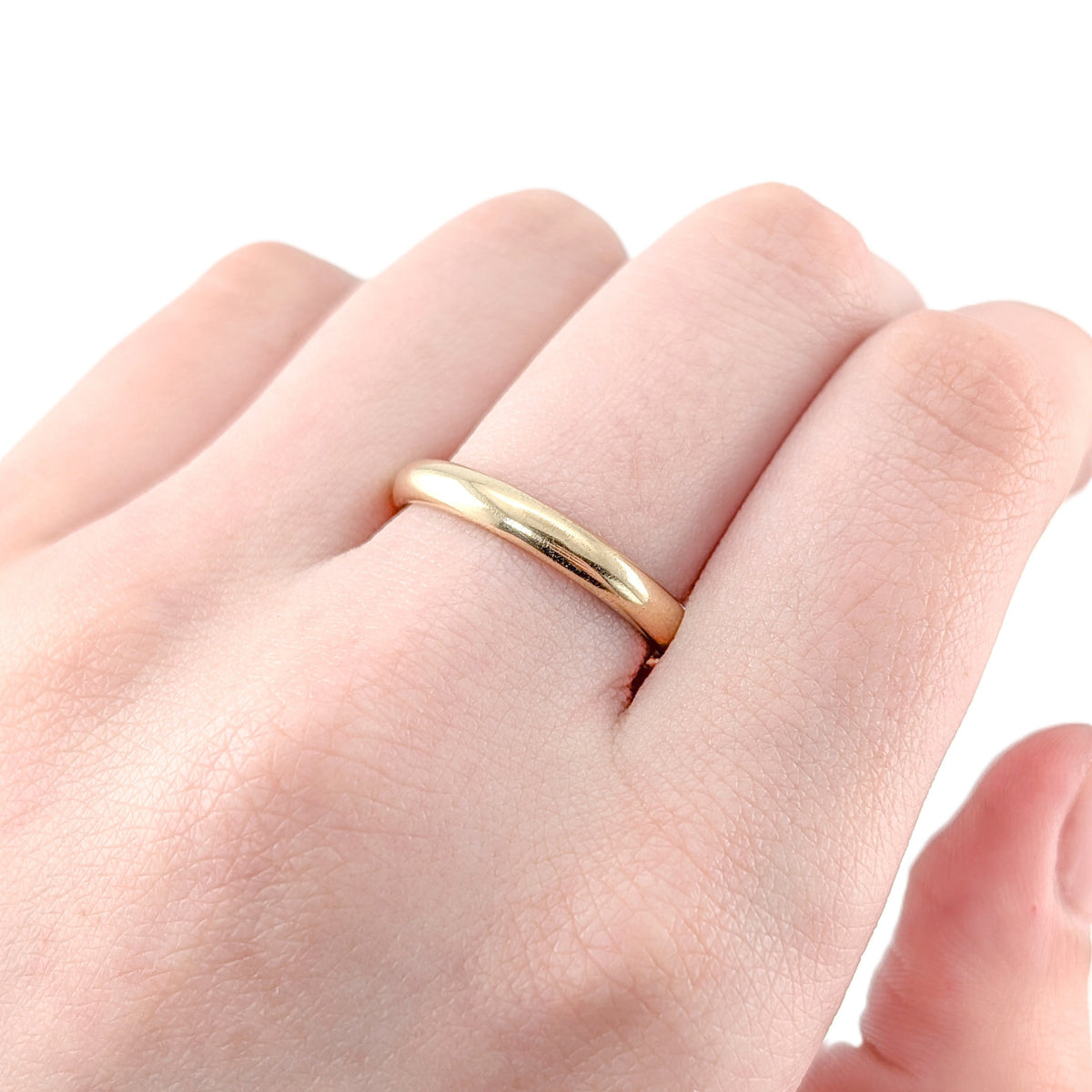 Antique Men's 14k Gold Wedding Band With Personal Engraving
