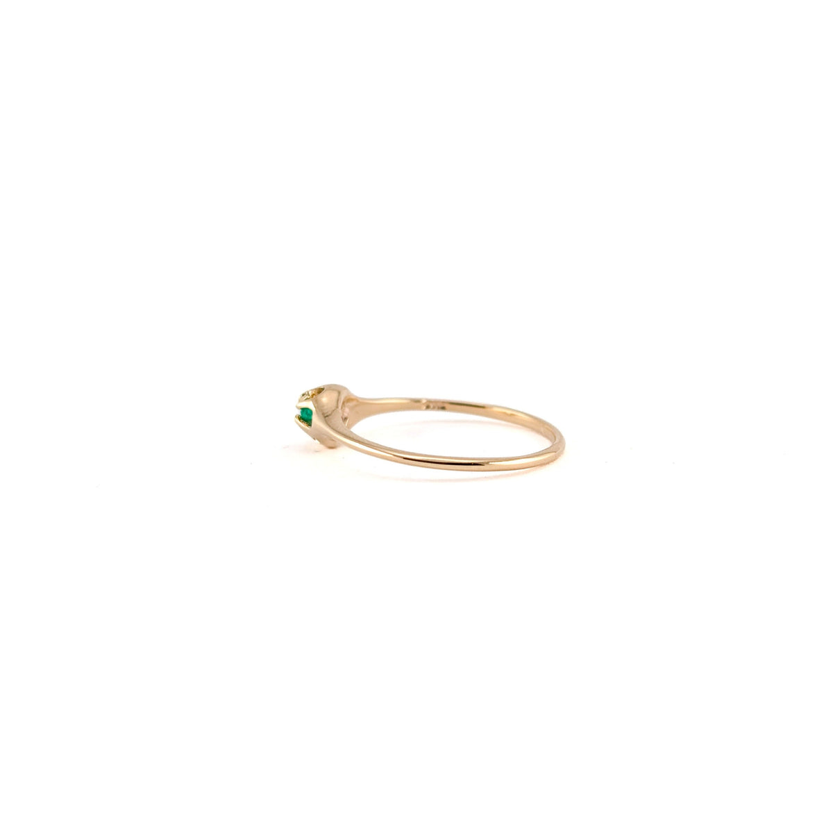 Antique Victorian 14K Gold Natural Emerald Buttercup Ring