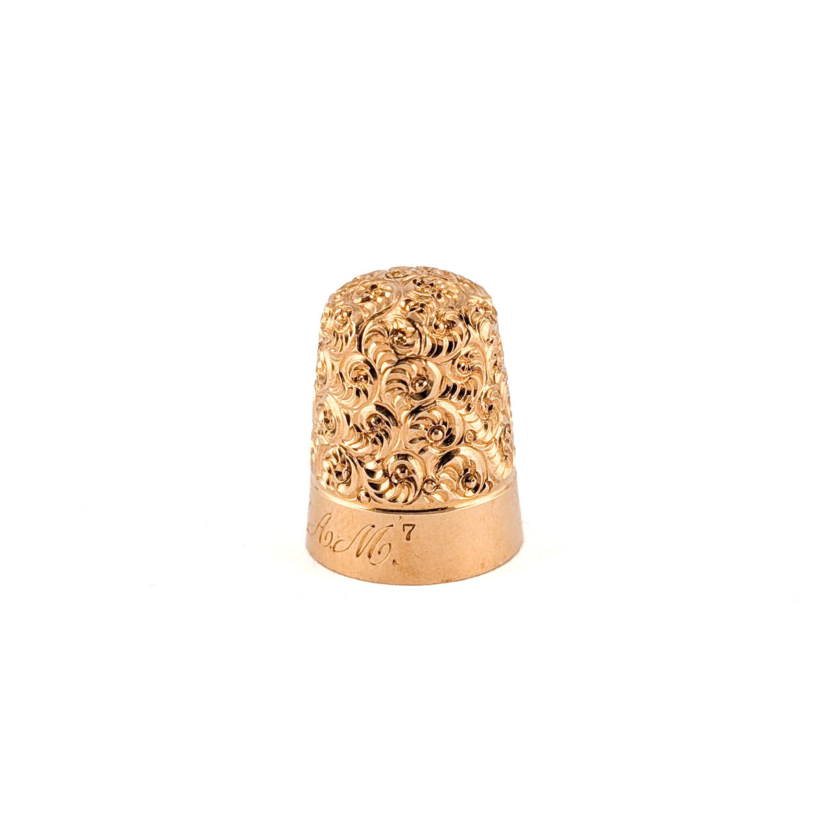 Antique Victorian 14K Gold Ornate Filigree Sewing Thimble