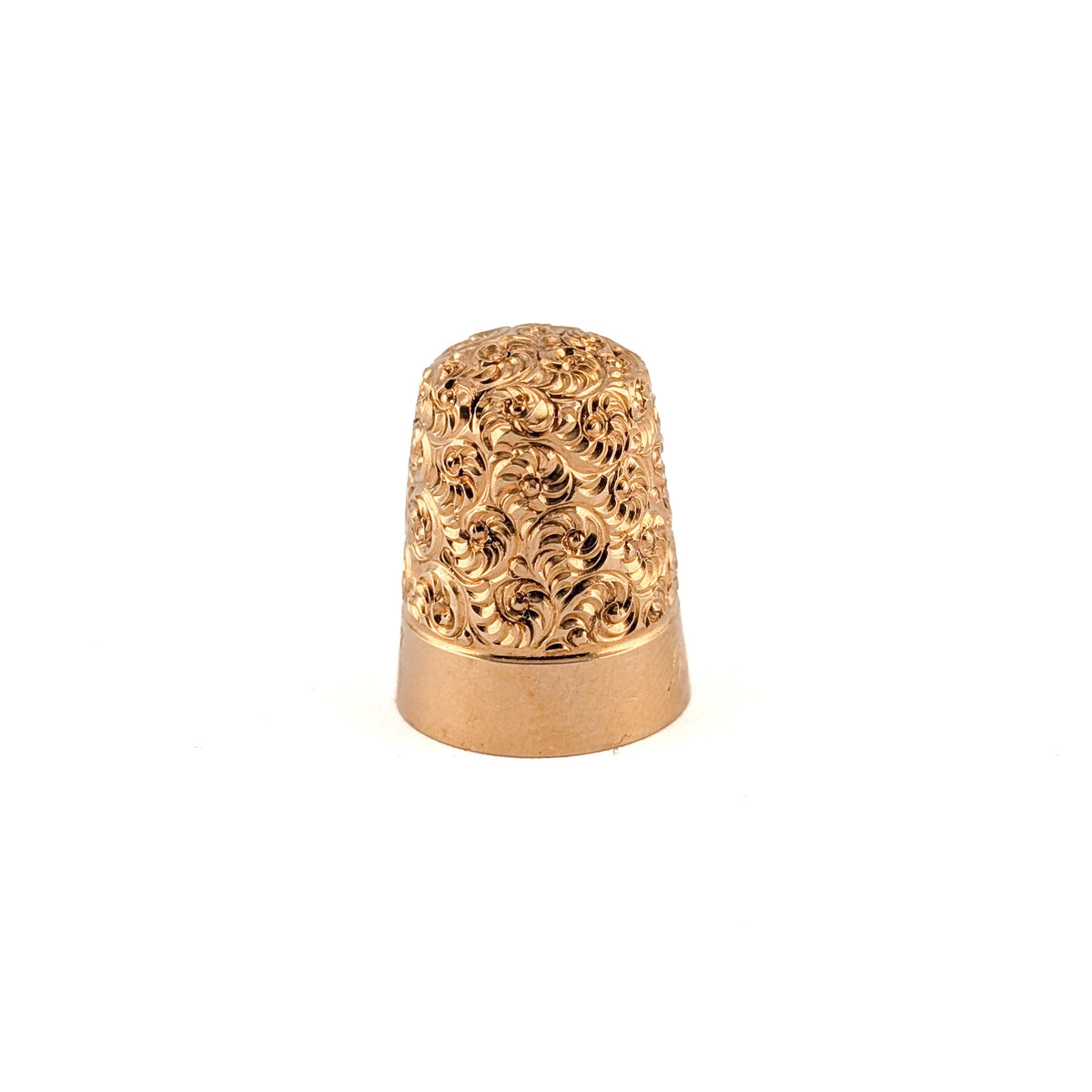 Antique Victorian 14K Gold Ornate Filigree Sewing Thimble