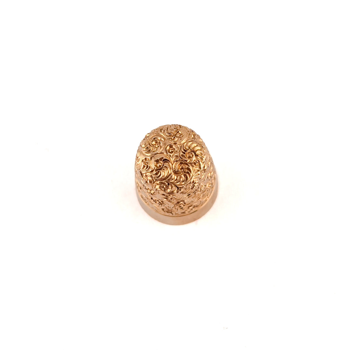 Antique Victorian 14K Gold Ornate Filigree Sewing Thimble