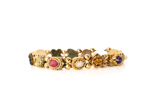 Unique Victorian Solid Gold Slide Bracelet – Timeless Antique Elegance