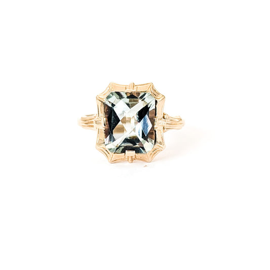 Vintage 10K Gold Prasiolite Ring – ESEMCO