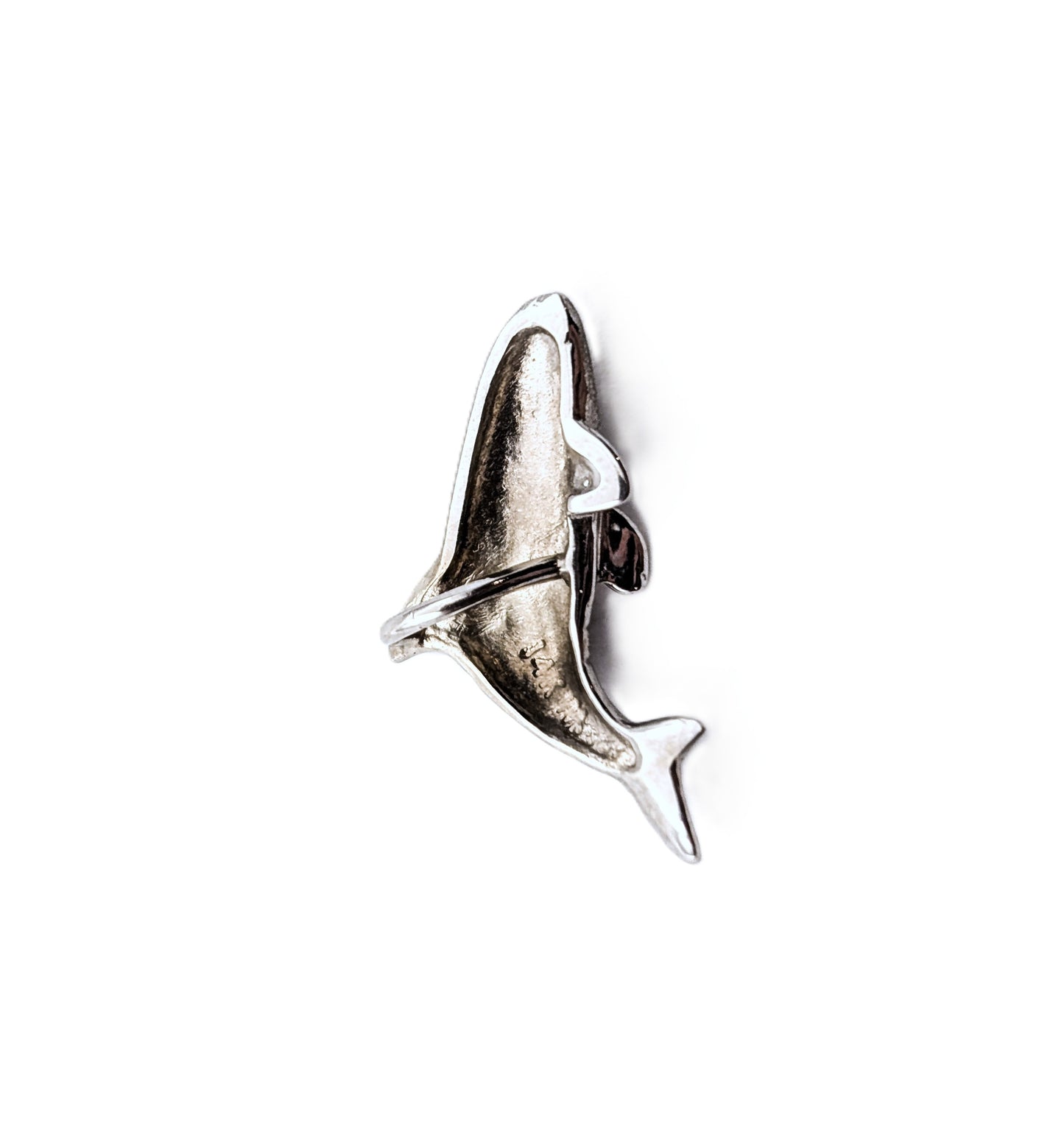 14K White Gold Orca Pendant – Ocean-Inspired Design