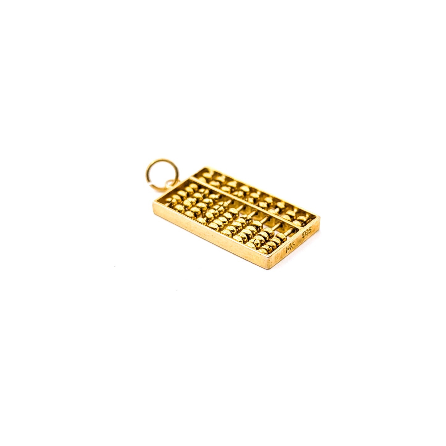 Vintage 14K Gold Abacus Charm – Working Beads Mechanical Design